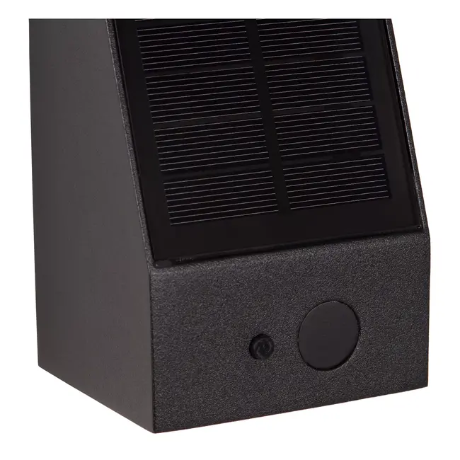 IRWIN - Wandlamp - Zonne-energie - LED Dimb. - 1x2W 2850K/3150K - IP54 - Dag/nacht sensor - Zwart - 15816/02/30