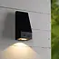 IRWIN - Wandlamp - Zonne-energie - LED Dimb. - 1x2W 2850K/3150K - IP54 - Dag/nacht sensor - Zwart - 15816/02/30
