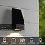 IRWIN - Wandlamp - Zonne-energie - LED Dimb. - 1x2W 2850K/3150K - IP54 - Dag/nacht sensor - Zwart - 15816/02/30