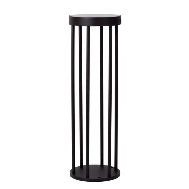 JACKSON - Sokkellamp - Zonne-energie - Ø 16 cm - LED Dim to warm - 1x2W 2850K/3150K - IP65 - Dag/nacht sensor - Zwart - 15812/02/30