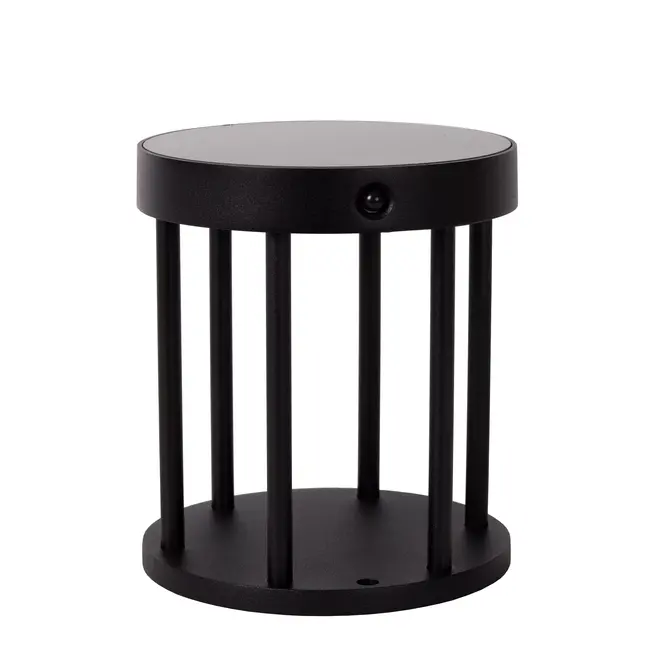 JACKSON - Sokkellamp - Zonne-energie - Ø 16 cm - LED Dim to warm - 1x2W 2850K/3150K - IP54 - Dag/nacht sensor - Zwart - 15811/02/30