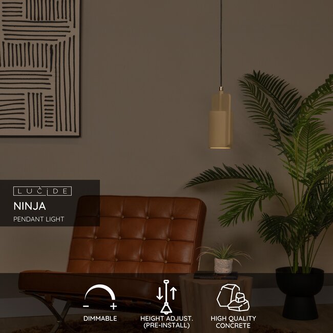 NINJA - Suspension - Ø 11,5 cm - 1xE27 - Jaune - 44415/13/34