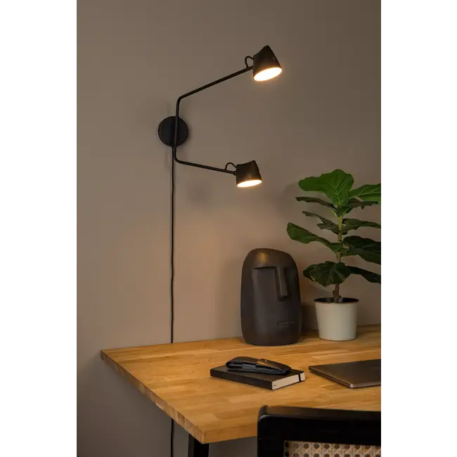 MILNE - Applique - LED Dimb. - 2x8W 2700K - Noir - 44216/12/30