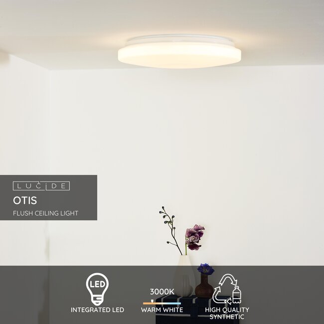 OTIS - Plafonnier - Ø 34 cm - LED - 1x24W 3000K - Opale - 79199/26/61