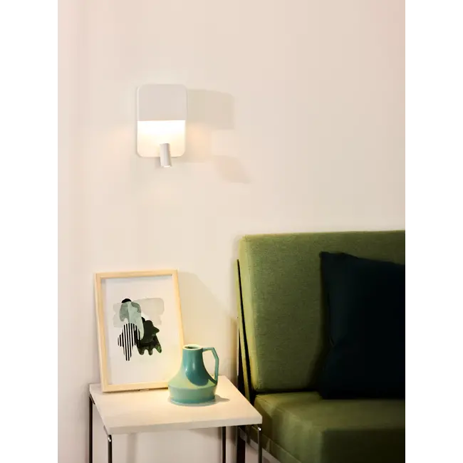 BOXER - Lampe de chevet / Applique - LED - 3000K - Avec prise USB - Blanc - 79200/08/31