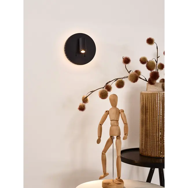 BENTJER - Lampe de chevet / Applique - Ø 14 cm - LED - 3000K - Noir - 79201/09/30