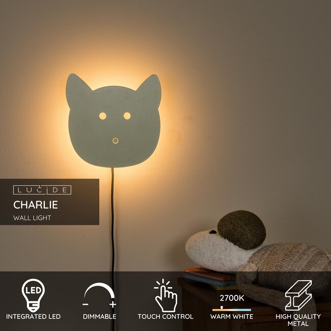 CHARLIE - Applique Chambre d'enfant - LED Dimb. - 1x7W 2700K - Vert - 44204/08/33