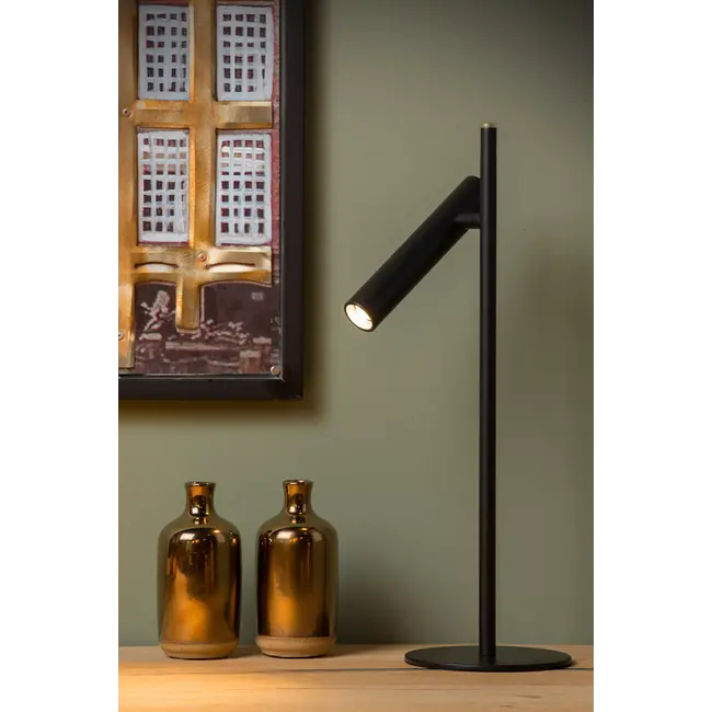 PHILON - Bureaulamp - Ø 13 cm - LED Dimb. - 1x4,5W 3000K - Zwart - 79581/05/30