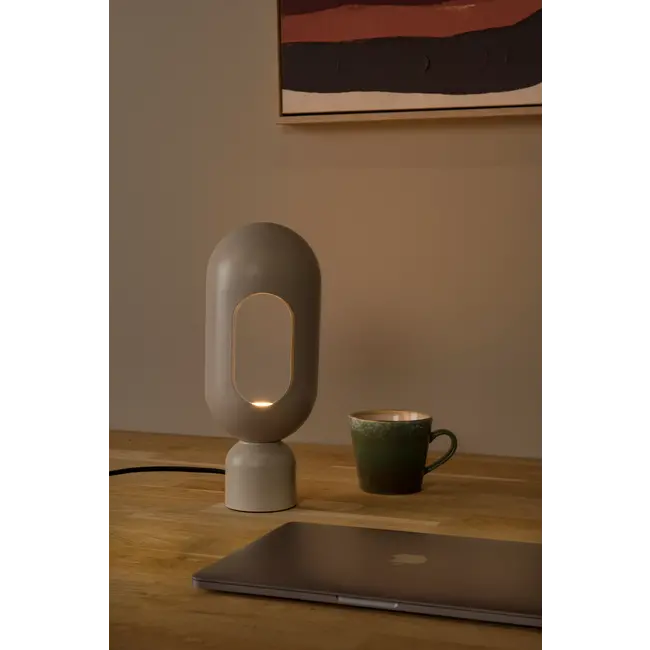 BARRIS - Lampe de table - 1xE27 - Taupe - 05549/01/41