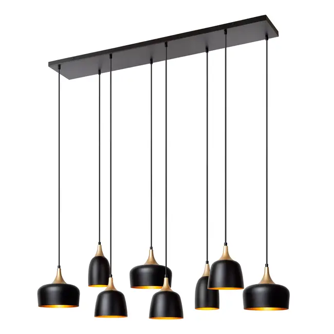 CHAYANNE - Pendant lamp - 8xE14 - Black - 05446/08/30