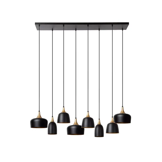 CHAYANNE - Pendant lamp - 8xE14 - Black - 05446/08/30