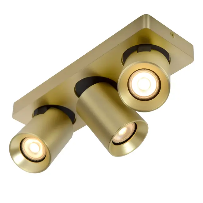 NIGEL - Ceiling spotlight - LED Dim to warm - GU10 - 3x5W 2200K/3000K - Matt Gold / Brass - 09929/15/02