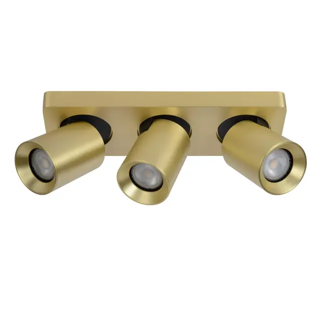 NIGEL - Plafondspot - LED Dim to warm - GU10 - 3x5W 2200K/3000K - Mat Goud / Messing - 09929/15/02