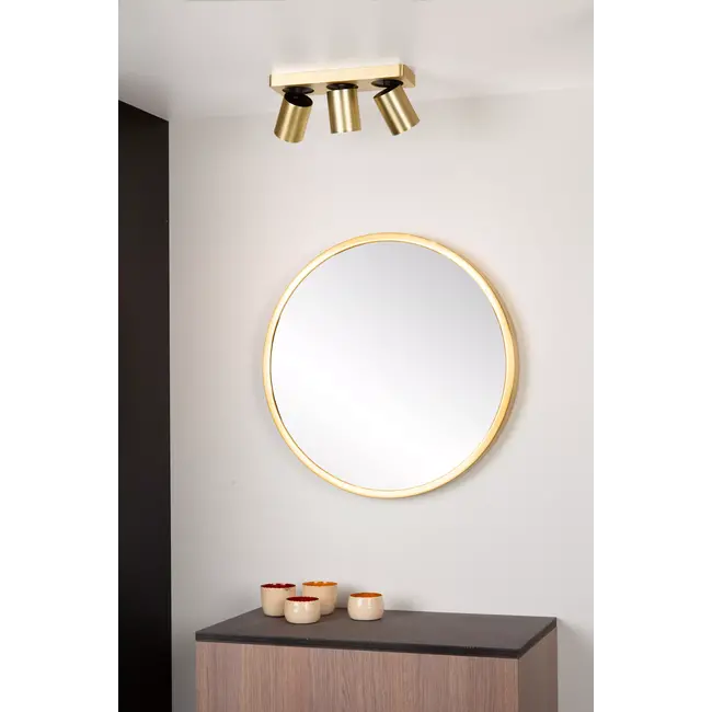 NIGEL - Plafondspot - LED Dim to warm - GU10 - 3x5W 2200K/3000K - Mat Goud / Messing - 09929/15/02