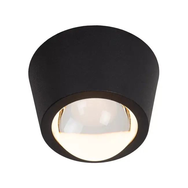 RIGON - Plafonnier - Ø 9 cm - LED - 1x6W 3000K - Noir - 04116/06/30