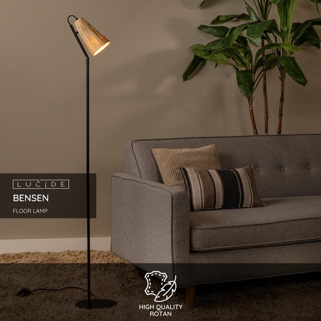 BENSEN - Floor lamp - 1xE14 - Natural - 05753/81/73