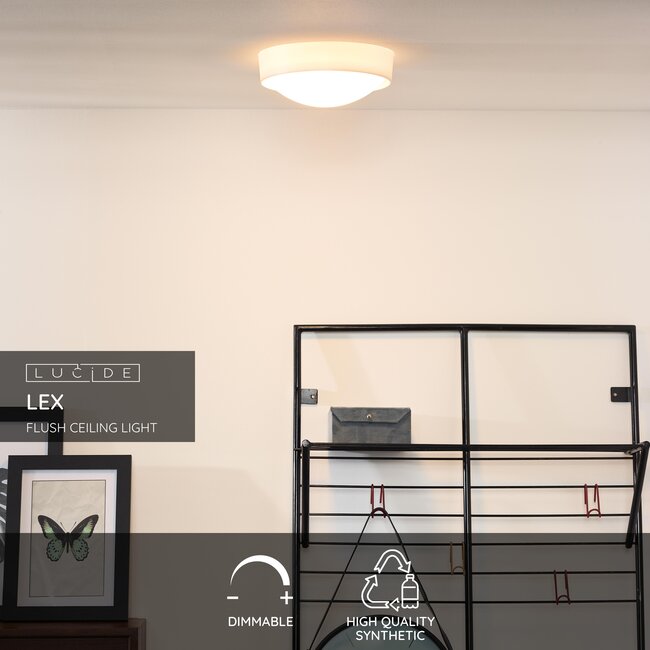 LEX - Plafonnier - Ø 25 cm - 1xE27 - Blanc - 08109/01/31