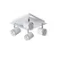 RILOU - Spot de plafond - LED à intensité variable. - GU10 - 4x5 W 3000 K - Blanc - 26994/20/31