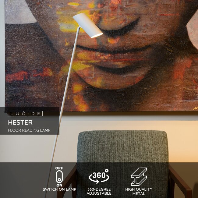 HESTER - Leeslamp - 1xGU10 - Wit - 19700/01/31