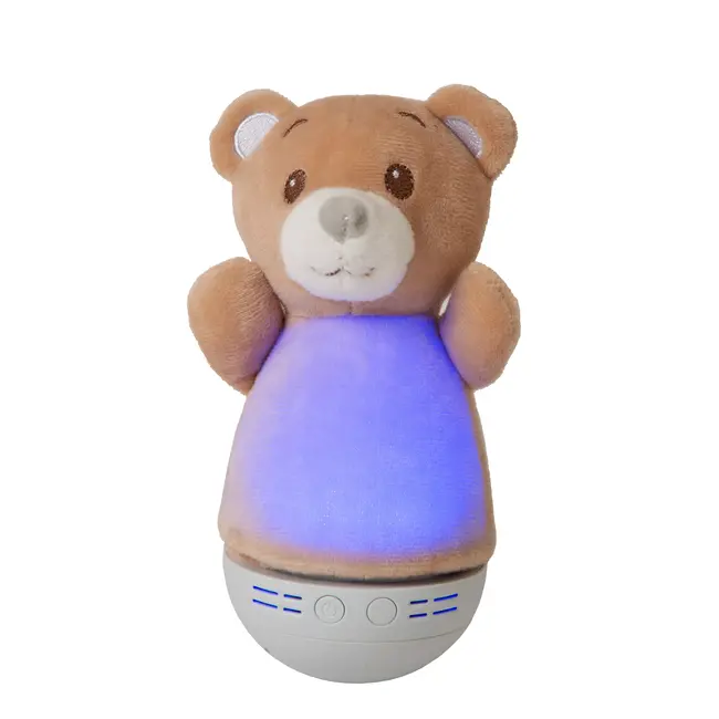 DOLLY - Lampe de table Chambre d'enfant - Piles - LED - 1x3W 2700K - Avec fonction musicale - Marron - 77500/01/43