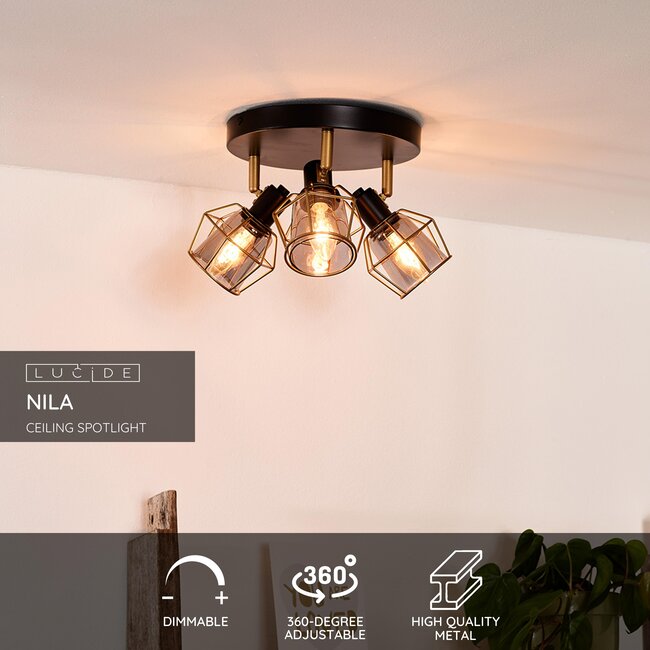 NILA - Ceiling spotlight - Ø 36 cm - 3xE14 - Black - 77977/13/30