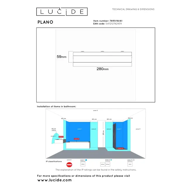PLANO - Bathroom Ceiling Lamp - Ø 28 cm - LED Dimming. - CCT - 1x16W 2700K/4000K - IP44 - Opal - 78151/18/61