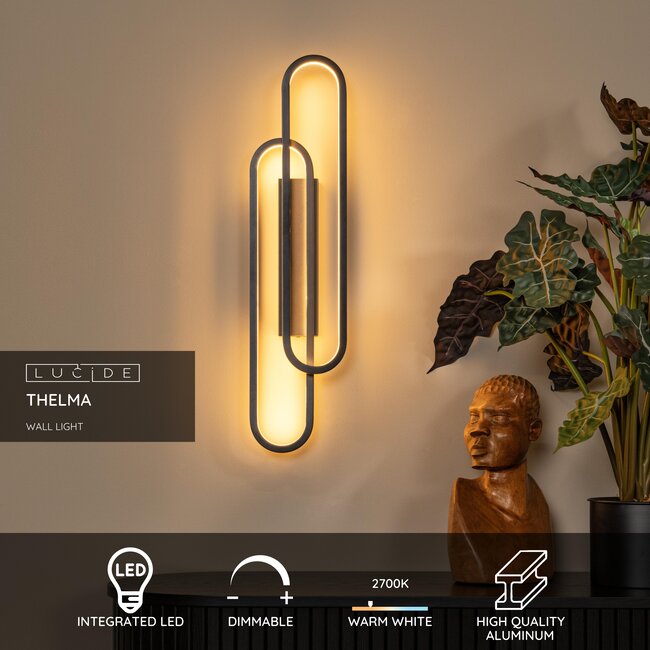 THELMA - Applique - LED Dimb. - 1x35W 2700K - Noir - 78200/33/30