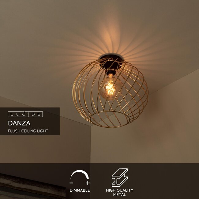 DANZA - Ceiling lamp - Ø 40 cm - 1xE27 - Matt Gold / Brass - 21128/40/02