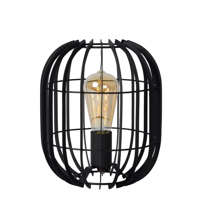 REDA - Lampe de table - Ø 22 cm - 1xE27 - Noir - 78599/01/30