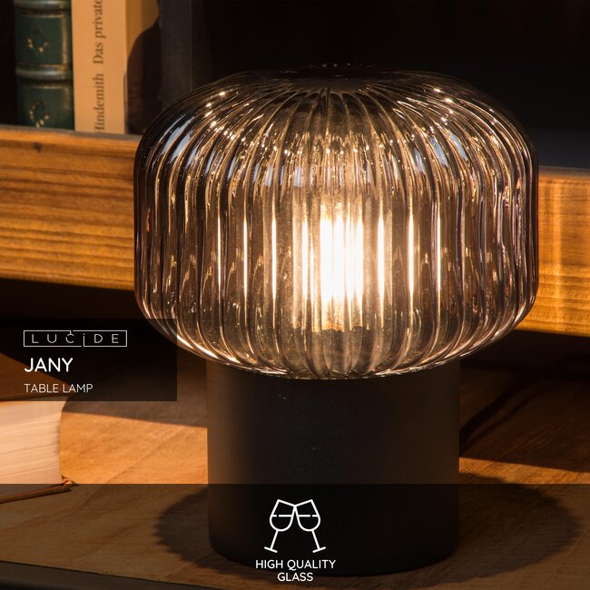 JANY - Tafellamp - Ø 16 cm - 1xE14 - Zwart - 78595/01/30