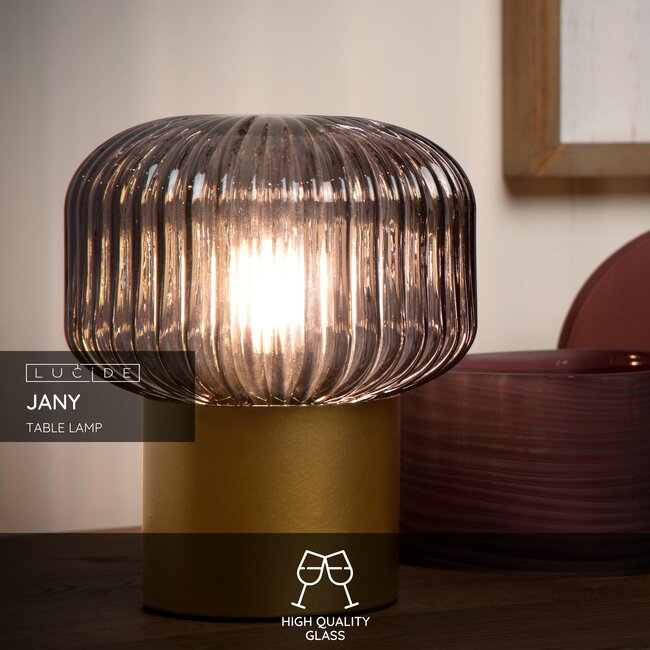 JANY - Table lamp - Ø 16 cm - 1xE14 - Matt Gold / Brass - 78595/01/02
