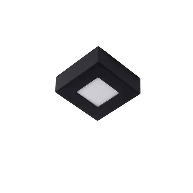 BRICE-LED - Plafonnière Badkamer - LED Dimb. - 1x8W 3000K - IP44 - Zwart - 28117/11/30