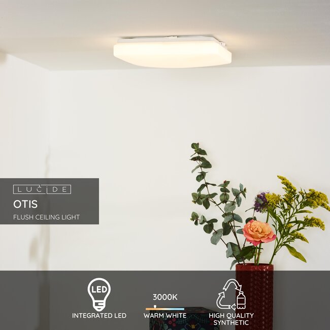 OTIS - Ceiling light - LED - 1x20W 3000K - Opal - 79198/22/61