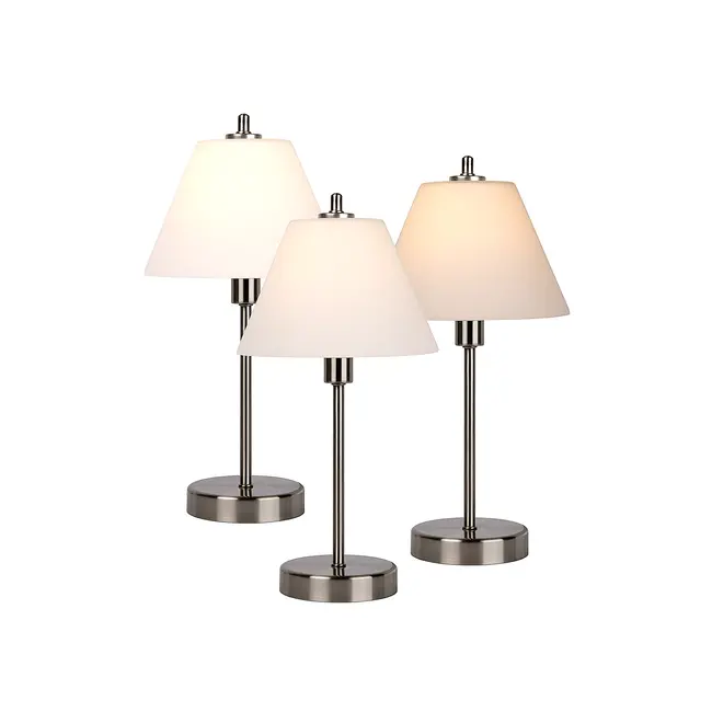 TOUCH - Lampe de table - Ø 22 cm - 1xE14 - Chrome mat - 12561/21/12