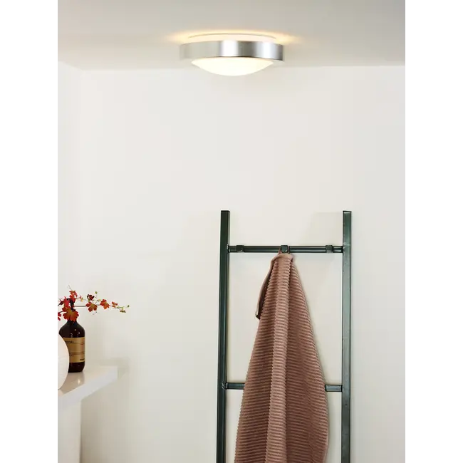 FRESH - Plafonnière Badkamer - Ø 27 cm - 1xE27 - IP44 - Mat chroom - 79158/01/12