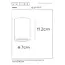GIPSY - Spot de plafond - Ø 7 cm - 1xGU10 - Blanc - 35100/11/31