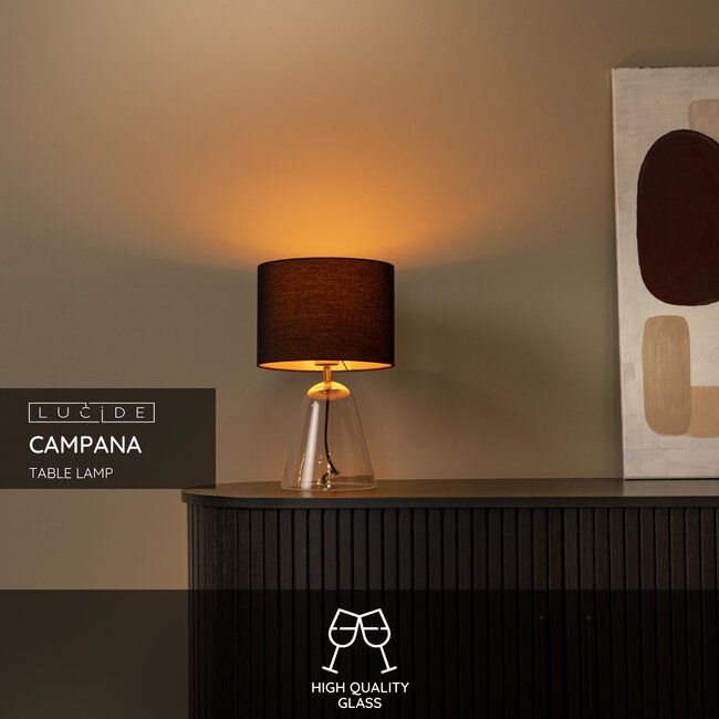 CAMPANA - Lampe de table - 1xE27 - Transparente - 34549/81/60