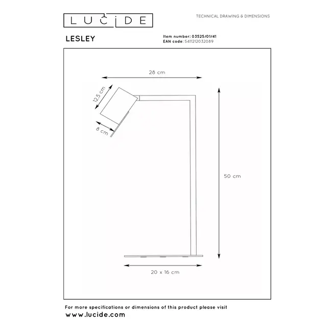 LESLEY - Desk lamp - 1xGU10 - Taupe - 03525/01/41