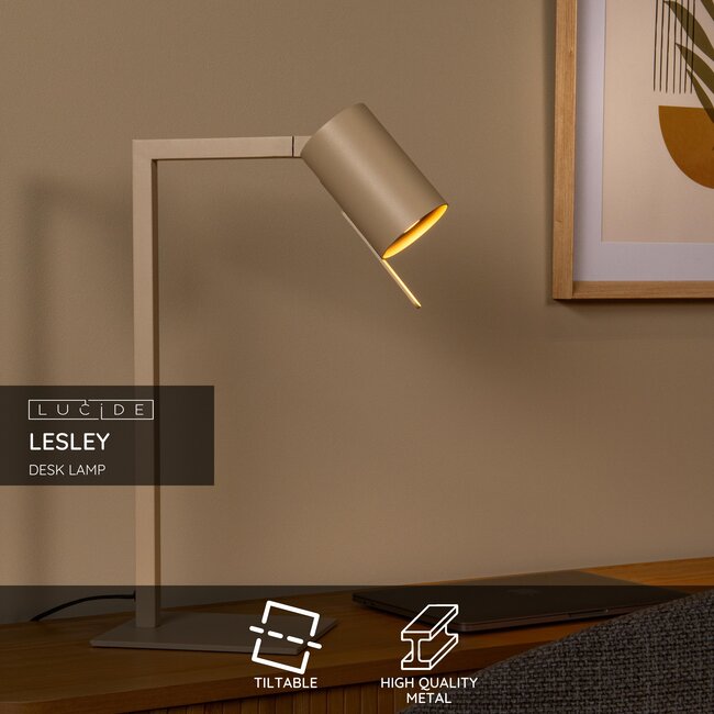 LESLEY - Lampe de bureau - 1xGU10 - Taupe - 03525/01/41