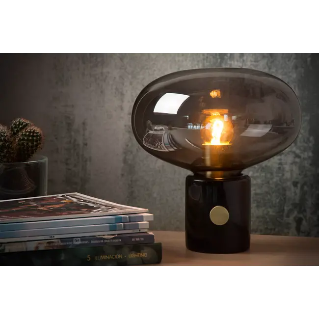 CHARLIZE - Lampe de table - Ø 23 cm - 1xE27 - Fumée - 03520/01/65