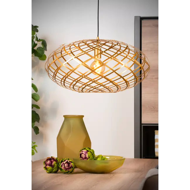 WOLFRAM - Pendant lamp - Ø 65 cm - 1xE27 - Matt Gold / Brass - 21417/65/02