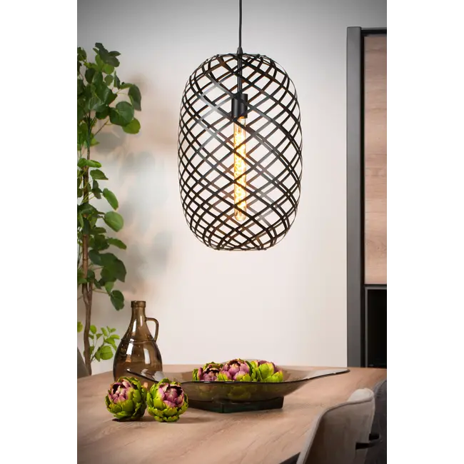 WOLFRAM - Suspension - Ø 32 cm - 1xE27 - Noir - 21417/32/30