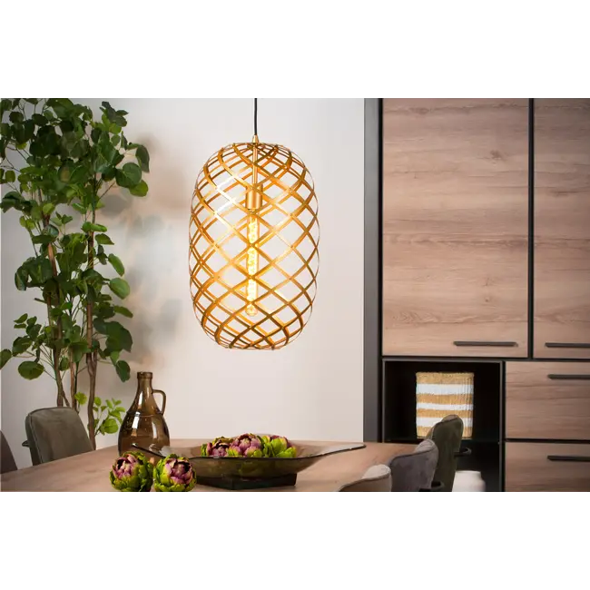WOLFRAM - Pendant lamp - Ø 32 cm - 1xE27 - Matt Gold / Brass - 21417/32/02
