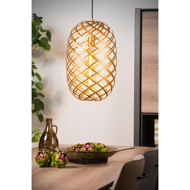 WOLFRAM - Pendant lamp - Ø 32 cm - 1xE27 - Matt Gold / Brass - 21417/32/02
