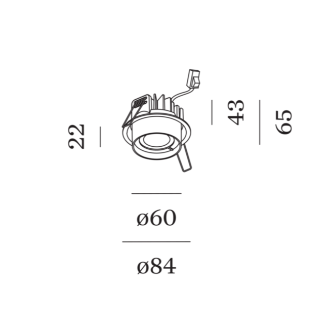 Recessed spotlight IP44 Rini Sneak 1.0 - 3000K - Black - Outlet