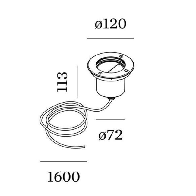 Spot de sol LED Map Asym 1.2 INOX - Outlet