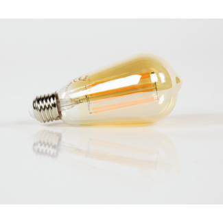 LioLights Source lumineuse LED [ST64] filament goutte - E27 - Ambre