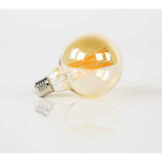 LioLights Source lumineuse LED [G95] ampoule à filament Ø9,5 - E27 - Ambre