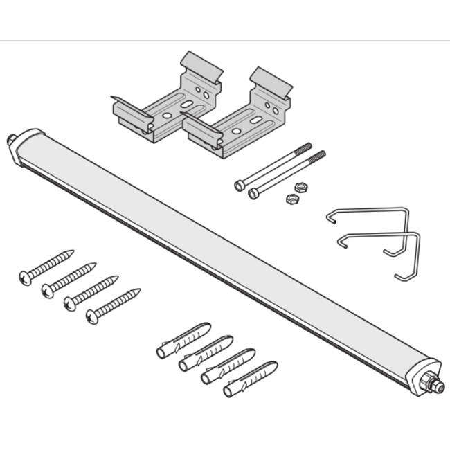 Luminaire LED étanche Ledvance 44W LED 120cm 4000K