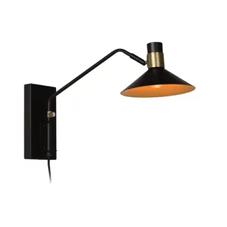 Lucide PEPIJN - Applique - 1xE14 - Noir - OUTLET